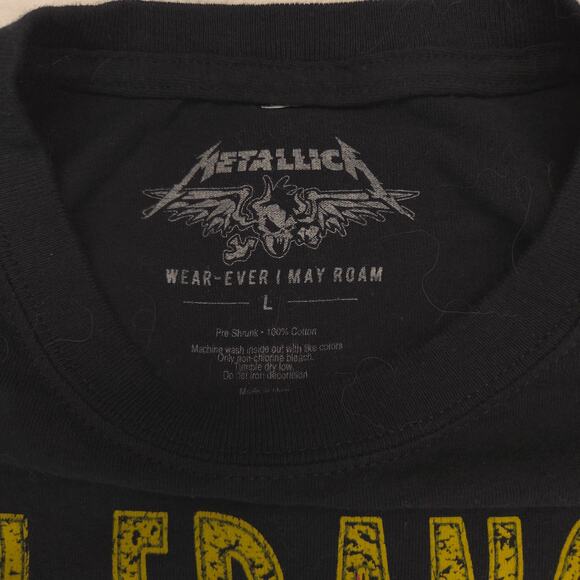 Metallica Band Crew Neck Graphic Short Sleeve T Shirt Mens Size Large L Black - Picture 3 of 9